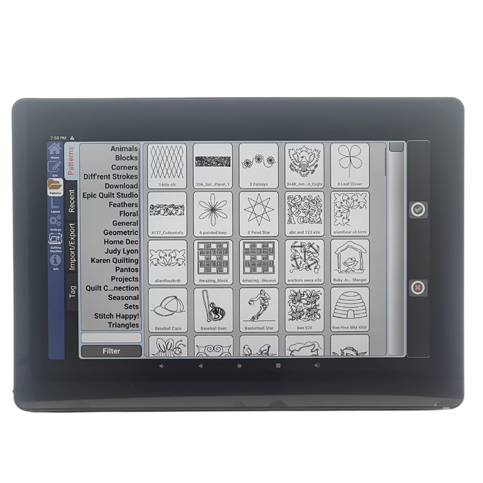 Stitch It Intl. Pulse Edition Butler Quilting Robotics with 8" EPC Display - Domestic Machines