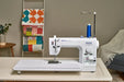 Baby Lock BL530B Accomplish 2 Straight Stitch Sewing Machine set up with quilting extension table in home sewing room.