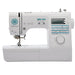 Baby Lock BL80B Jubilant Sewing Machine front view showing stitch options, LCD screen, and sewing workspace.