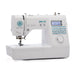 Baby Lock Jubilant BL80B Sewing Machine with illuminated LCD screen showing stitch settings.
