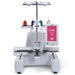 Baby Lock Capella single-needle free-arm embroidery machine front view with touchscreen and four thread spools.
