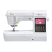 Baby Lock Bloom BLMBM sewing and embroidery machine front view with LCD touchscreen and built-in stitch controls.