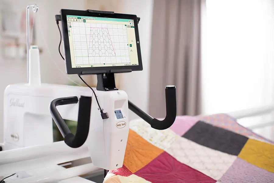 Villa 2 quilting frame 8-foot structure with fabric rails for Baby Lock Gallant XL longarm machine