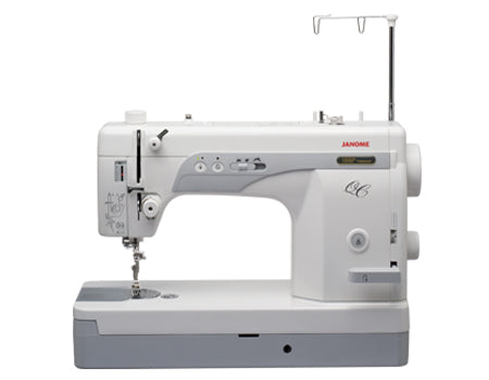 Janome 1600P-QC High-Speed Straight Stitch Sewing Machine front view, professional quilting and sewing machine for precision stitching.