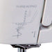 Threading guide illustration on the Janome 712T sewing machine showing step-by-step needle threading path.