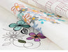 Sample of large floral embroidery patterns showcasing stitch quality produced by the Janome Memory Craft 550E Limited Edition.