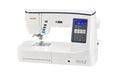 Janome Skyline S6 Anniversary Edition computerized sewing machine with illuminated screen and wide sewing platform.