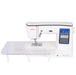 Janome Skyline S6 Anniversary Edition sewing machine with large extension table attached for quilting and oversized projects.