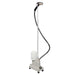 Jiffy J-2S clothing steamer with stainless steel steam head shown in full upright view on rolling base