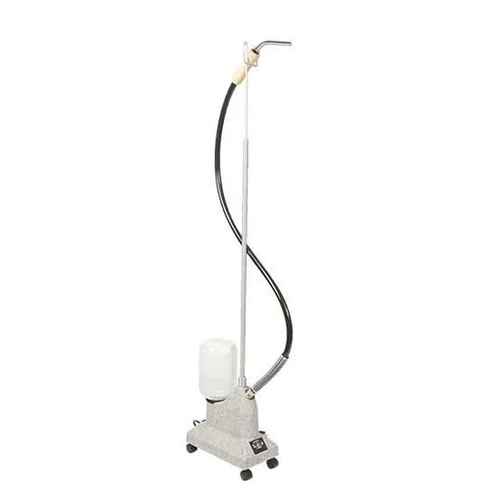 Jiffy 0241 J-2W Wig Steamer full unit view with hose, steam nozzle, and water reservoir for professional wig styling