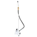 Jiffy J-2000B residential cleaning steamer with long handle and brush head attachment shown upright on wheels.