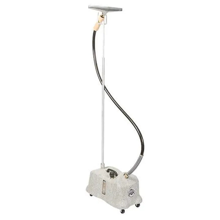 Jiffy J-4000C Pro-Line commercial carpet steamer with 7.5-foot hose and 12-inch metal steam head, shown as a full standing unit.