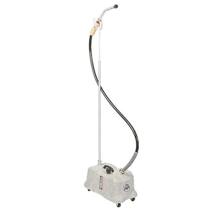 Jiffy Pro-Line J-4000B commercial steam cleaner with 7.5-foot hose and brush steam head attachment shown on stand