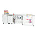 Kangaroo Aussie Sewing Cabinet K8611 in White with sewing machine lowered into hydraulic lift storage configuration.