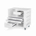 Kangaroo Ava Embroidery Cabinet 93018 with drawers open, displaying pull-out storage compartments, deep cubbies, and built-in thread organizer for embroidery supplies.