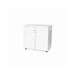 Kangaroo Bandicoot Sewing Cabinet in Ash White K8211 fully closed, compact white sewing furniture with clean modern finish and locking caster wheels.