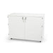 Kangaroo Dingo Storage Cabinet K7911 in White — closed sewing storage cabinet with locking doors and mobile wheels