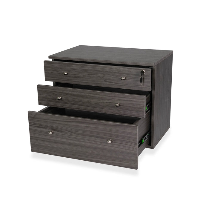 Kangaroo Joey Storage Cabinet in Gray K7807 shown with open soft-close drawers highlighting spacious sewing and craft storage features.