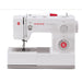 Singer 5511 Scholastic Heavy Duty sewing machine front view with stainless steel bedplate and stitch selection dials