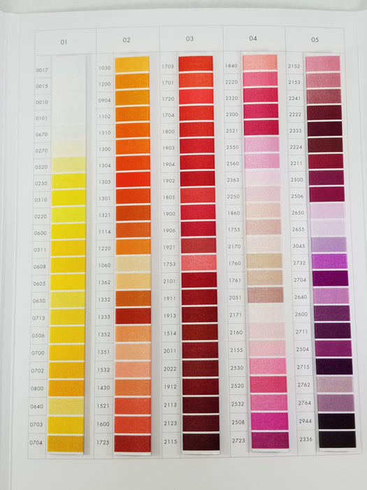 ISACORD EMBROIDERY THREAD - COLOR CHART [100381]