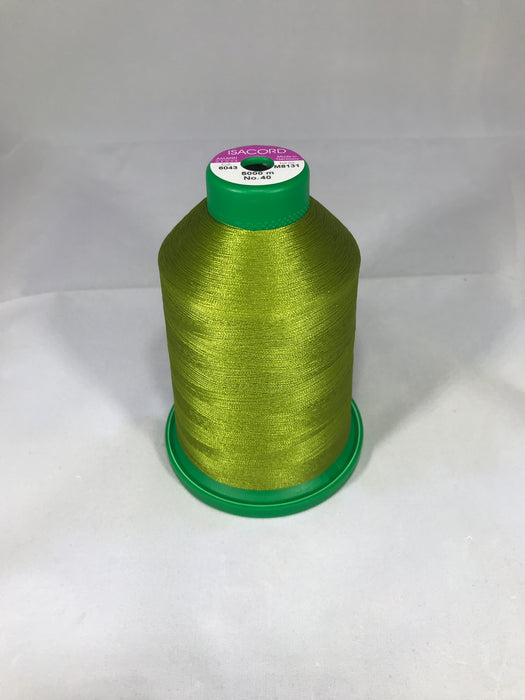 6043 - YELLOWGREEN - ISACORD EMBROIDERY THREAD 40 WT